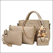 Charger l&#39;image dans la galerie, 4Pcs/Set Elegant Ladies Bear Pendant Handbag/Shoulder Bag