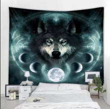 Load image into Gallery viewer, Background Assorted Wolf Wall Hangings - Tapestry Home Decor