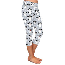 Load image into Gallery viewer, Ladies Cute 3D Cartoon Dogs and Paw Prints Capri Leggings