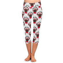 Load image into Gallery viewer, Ladies Cartoon Dogs With Heart Glasses Printed Capri Leggings