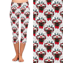 Load image into Gallery viewer, Ladies Cartoon Dogs With Heart Glasses Printed Capri Leggings