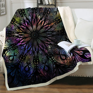 Bohemian Floral/Paisley/Mandala Plush Sherpa Blankets