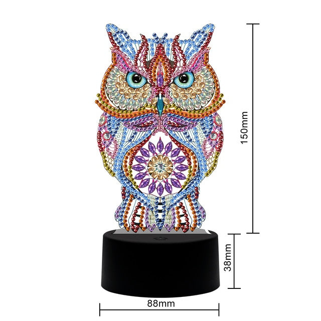 New Design - 7 Colours LED 5D Diamond Painting Table Lamps