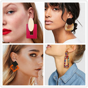 Ladies Lovely Fashion Acrylic Drop Earrings