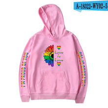 Load image into Gallery viewer, LGBTQI+ Rainbow PROUD Written &amp; Lips Hoodies