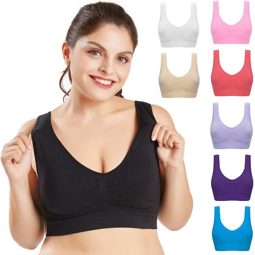 Womens Seamless Assorted Colourful Bras With Pads