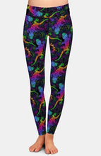 Load image into Gallery viewer, Ladies Colourful Rainbow Lizard Printed Leggings