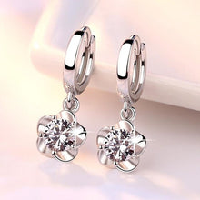 Load image into Gallery viewer, Stunning 925 Sterling Silver Earrings With Purple Or White Zircon Stones
