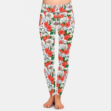 Load image into Gallery viewer, Ladies 3D Dalmatians &amp; Roses Patterned Leggings