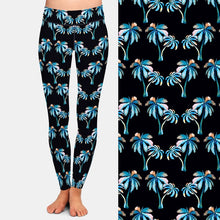 Load image into Gallery viewer, Ladies Tropical Palm Trees &amp; Coconuts Printed Leggings