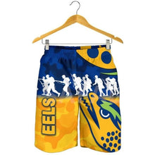 Load image into Gallery viewer, Mens Parramatta Eels 3D Printed Beach Shorts