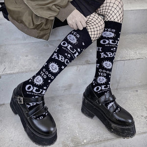 Assorted Dark Magic, Striped, Star/Moon/Ouija Board Knee Socks