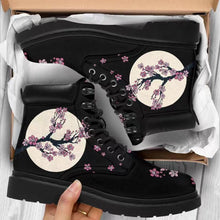 Load image into Gallery viewer, Ladies Flowers &amp; Bees Designed Fashion Printed Lace-Up Boots