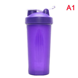 Colourful 600ml Protein Shaker - With Stirring Ball
